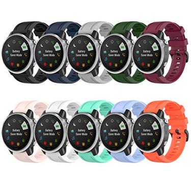 Imagem de Pulseira para Garmin Fenix 7S/6S/5S, pulseira de silicone macio de substituição para smartwatch Garmin Fenix 7S Pro/6S Pro/5S Plus/D2 Delta S