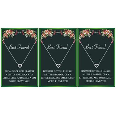 Imagem de Your Always Charm Colar Amizade BFF para 2 Presentes de Amizade para Mulheres, Presente de Aniversário de Melhor Amizade para Mulheres Colar Combinando para Bff, adjustable, Zinco, Sem Pedra Preciosa