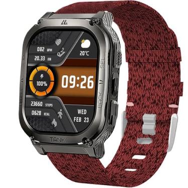 Imagem de Lamshaw Pulseiras de relógio inteligente compatíveis, pulseira de substituição de nylon para AMAZTIM M2/M3/C20 Pro/T2/T3, KOSPET Tank M2/M3/M3 Ultra/T2/T3/T3 Ultra, WalkerFit M2/M6 Ultra/M2 Pro