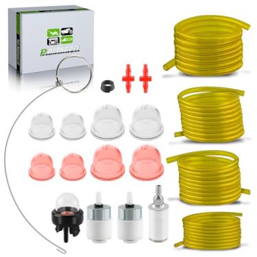 Imagem de partszen Kit de linha de combustível AC04122 Kit de filtro de combustível para Zama Craftman Ryobi Homelite Husqvarna Poulan Carburador Motosserra Aparador de ervas daninhas
