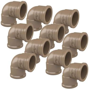 Imagem de Kit 10 Cotovelo Joelho Soldável Marrom 3/4" 90° 25mm Fortlev