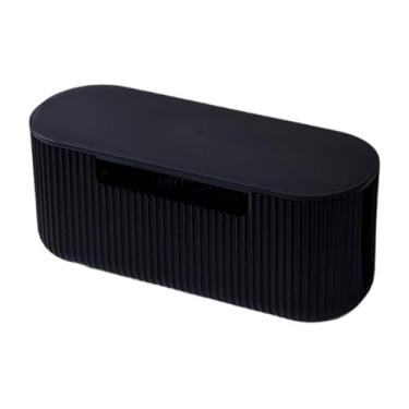 Imagem de AsrMyjcx Caixa de gerenciamento de cabos Managem de cabos elétricos Extensão da mesa de mesa com organizador de cabo de cabo da tampa para de cubos USB, Preto