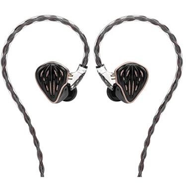 Imagem de Hidizs Fone de ouvido MS5 4BA+1DD Hybrid 5 Drivers HiFi intra-auriculares, cabo destacável de 0,78 mm, 2 pinos, plugue de 3,5 mm, filtros de afinação de som pneumáticos substituíveis para músico