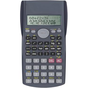 Imagem de Calculadora Científica Com Display Duplo E 240 Funções Matemática - 10+2 Desligamento Automático Edição Eletrônica Engenharia Física Química Faculdade Cursos Pilha AAA - D7 Store (preto)