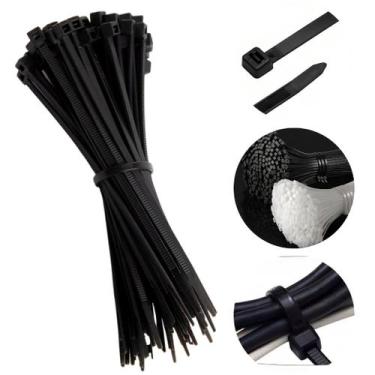 Imagem de 1000 Abraçadeiras de Nylon 20cm  Presilhas Plásticas de Alta Fixação -