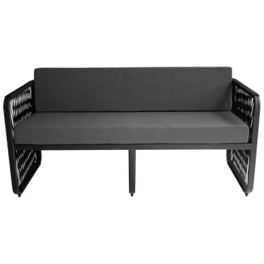 Imagem de Namoradeira para Área Externa Santiago em Alumínio e Corda Náutica Ace