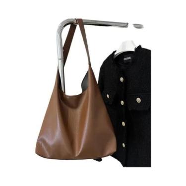 Imagem de Bolsa Feminina Crossbody de Couro PU - Grande Capacidade, Estilo Vinta