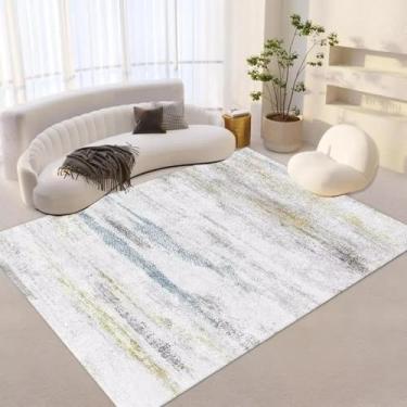 Imagem de Tapetes leves de estilo japonês para sala de estar, flanela espessa, decoração de quarto, capacho de entrada lavável, tapete de mesa de centro (200x400 cm/flanela B)