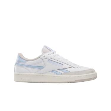 Imagem de Reebok Tênis unissex adulto Club C Revenge Vintage, Branco/Y2K Azul/Cinza Nebuloso, 5 Women/3.5 Men