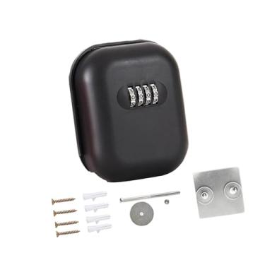 Imagem de shamjina Caixa de bloqueio de chave com código reconfigurável, caixa de combinação à prova d'água, de armazenamento de chaves para corretores de imóveis, Preto