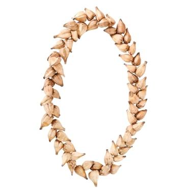 Imagem de lulucrafded Ula fala Colar samoano feito à mão com materiais naturais, colar havaiano para decoração de praia, acessórios de férias, Medium, Natural, Sem Pedra Preciosa