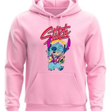 Imagem de Moletom Personalizado Com Capuz Stitch Com Som - Hs, Rosa, GG