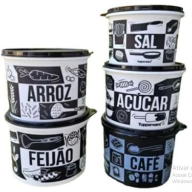 Imagem de Potes de Mantimento Pop Box - Tupperware (com arroz 2kg)