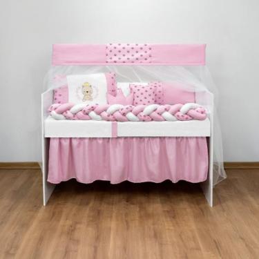 Imagem de Jogo De Berço Americano Kit 12 Peças Completo 100 Algodão - Dryka Enxo