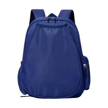 Imagem de Deevoka Mochila de tênis, bolsa esportiva para atividades ao ar livre, bolsa de badminton portátil multifuncional resistente à água com compartimento para, Azul Escuro