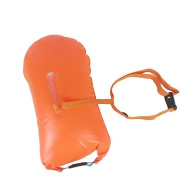 Imagem de kowaku Mochila para equipamento de flutuação tipo boia de natação, bolsa seca com bolhas de natação para esportes aquáticos, rafting, águas abertas, Laranja