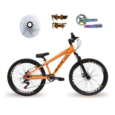 Imagem de Bicicleta 26 Gta Rebel Freeride Cor Laranja Single 8v Cubo Barulhento 