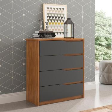 Imagem de Cômoda 4 Gavetas Atria - Amendola Grafito