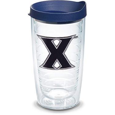 Imagem de Tervis Copo com logotipo dos mosqueteiros Xavier com emblema e tampa da marinha 473 g, transparente
