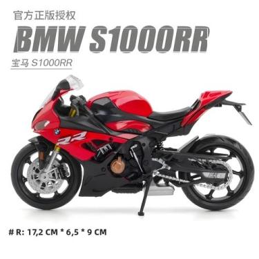 Imagem de Brinquedo Modelo De Motocicleta De Liga Metálica BMW S1000RR Escala 1: