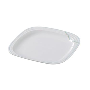 Imagem de Prato quadrado de porcelana de imitação simples e requintada de cor esmaltada estilo nórdico - prato quadrado de 23 cm