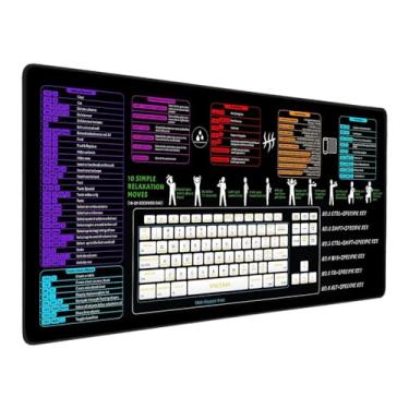 Imagem de FVDPWYE Teclado de Computador com Teclas de Atalho Do Excel, Mouse Pad com Borda Costurada E Antiderrapante, 90x40x03cm