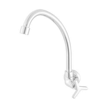 Imagem de Torneira Cozinha parede bica alta 1187 C 15 1/4V Cromada Meber