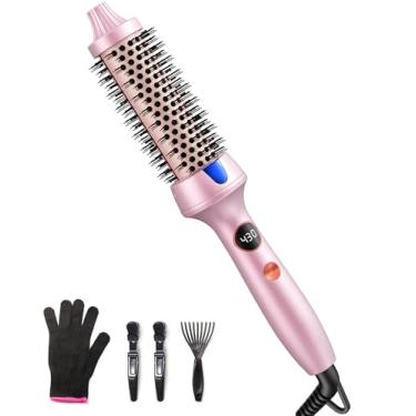Imagem de Desalo Escova Térmica, Redonda Aquecida De 1,25 Polegadas Com Controle Temperatura, Rosa Claro