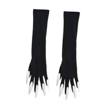 Imagem de simhoa Fantasia de Halloween com luvas e patas, decoração, fantasia de bruxa fantasma para adereços fotográficos, Prego Prateado