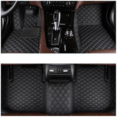 Imagem de Tapetes automotivos compatíveis com Jaguar XJ L (cinco lugares) 2010 2011 2012 2013 2014 2015 2016 2017 2018 Almofadas personalizadas para os pés do automóvel(BLACK-BLACK)