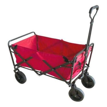Imagem de Carrinho Dobrável Camping Articulado Desmontável Vermelho - Importway