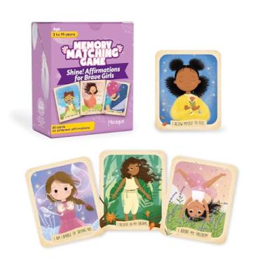 Imagem de Menique. Shine, Affirmations for Brave Girls, Memory Matching Game. 40 Positive Affirmations and Motivational & Mindful Daily Cards.