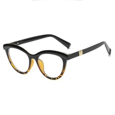 Imagem de Óculos de sol estilo olho de gato, feminino, masculino, premium, clássico, verão, viagem, proteção solar, UV400 (preto, leopardo, transparente)