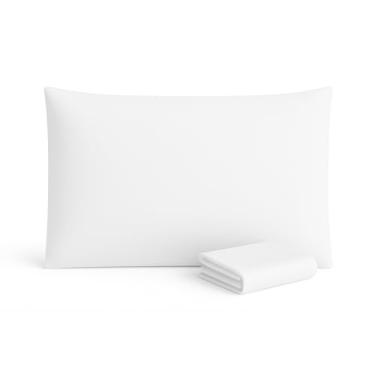 Imagem de Big Baboon Travesseiro infantil com fronha de algodão egípcio, 33 x 45 cm, macio, lavável na máquina, branco, pacote com 2 (branco)