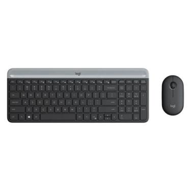 Imagem de Combo Logitech Teclado e Mouse Slim MK470 Sem Fio 10 Metros