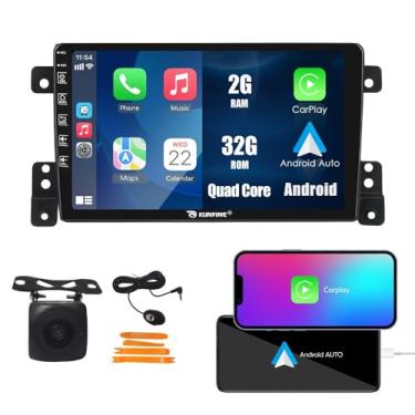 Imagem de Kunfine Car CarPlay Android Navegação Automática Rádio GPS Estéreo Câmera Reversa Tela IPS Touchscreen Tablet Pad Media Player para Suzuki Vitara 2005-2015, se Aplicável Quad Core 2G + 32G