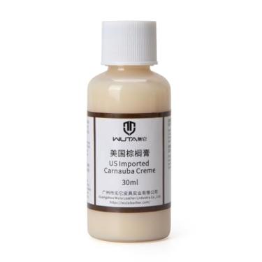 Imagem de WUTA Creme Carnaúba Acabamento Cera Protetor Revestimento de Couro Curtido Vegetal Alto Brilho DIY Agente Acabamento Couro Liso, Assento de Carro, Bota, Sapato, Bolsa (30 ml)