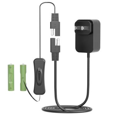 Imagem de QUZOC Fonte De Alimentação Contínua Ca Pilhas Aaa Fictícias (Substitua Apenas 2 Aaa) Compatível Com Alarme Anel 3V1A, Ouvinte Fumaça E Companhia/Monitor Pressão Arterial Pulso Mmizoo/Relógio Reacher