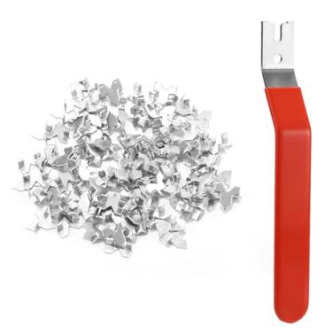 Imagem de Ferramenta Chave Fendas para Vidraceiro, com 150 Pontas de Pressão Moldura Chave de Fendas Vidraceiro Para Emoldurar Vidros Quadros Ponto Cruz Obras Arte Montagem e Fixação