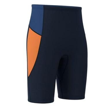 Imagem de Tachiuwa Calções de mergulho 3mm neoprene masculino shorts troncos manter quente calças wetsuit terno molhado para água aeróbica barco natação mergulho, preto XL