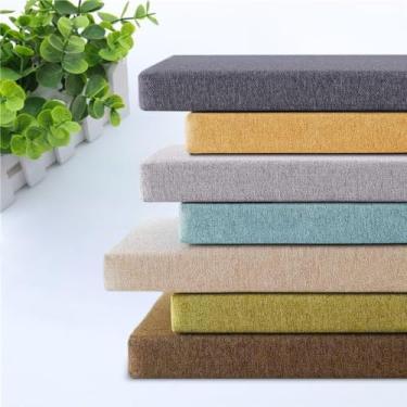 Imagem de Banco Assento 2 3 Lugares 80 100 120cm Longo Almofadas De Cadeira De Banco Para Jardim Interior Exterior Balanço Pátio Jantar, Green, 120x30x5cm