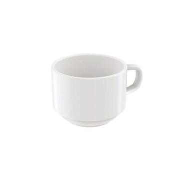 Imagem de Conjunto Xícaras 240ml E Pires De Chá Paola Em Porcelana Branca - Tram