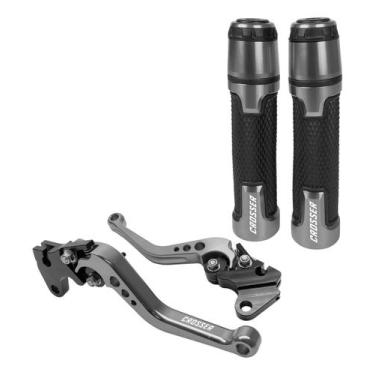 Imagem de Kit Manete E Manopla Moto Ybr Factor 125 Lona - Stark Race, Titanium