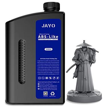 Imagem de JAYO Resina de impressora 3D semelhante a ABS cinza escuro 2000g, resina fotopolímero de cura UV 405 nm para MSLA DLP LCD Impresora com alta resistência e resistência, baixa viscosidade