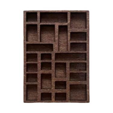 Imagem de Prateleira de bugiganga em miniatura tamanho bolso caixa de cristal de madeira suporte de joias para homens e mulheres prateleira de exibição de penteadeira