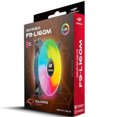 Imagem de Cooler FAN F9-L160BK Multicor 12CM C3TECH Gaming