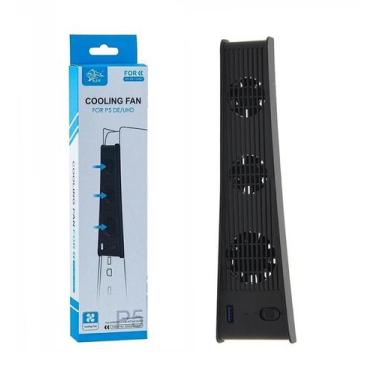 Imagem de Cooler Para Playstation 5 PS5 FAT 3 Ventoinhas 1 Usb 3.0 Preto - KJH