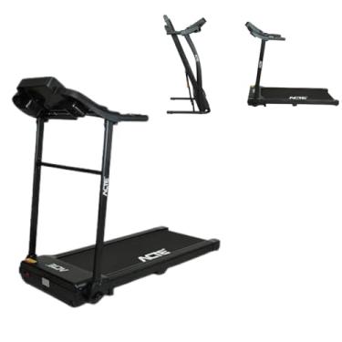 Imagem de Esteira Ergométrica Acte Dobrável - Elétrica Residencial Silenciosa, 16km/h, 12 Programas de treino, Motor 2 hp, Suporta 110kg, Preta - Bivolt