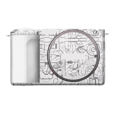 Imagem de Película protetora de vinil antirriscos para Sony ZV-E10 II filme de desenho animado protetor corporal casaco acessórios de fotografia adesivo E10 Mark II (círculo branco + couro branco)