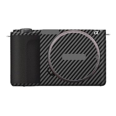 Imagem de Película de vinil antirriscos para Sony ZV-E10 II Película de desenho animado protetor corporal casaco acessórios de fotografia adesivo E10 Mark II (fibra de carbono preto)